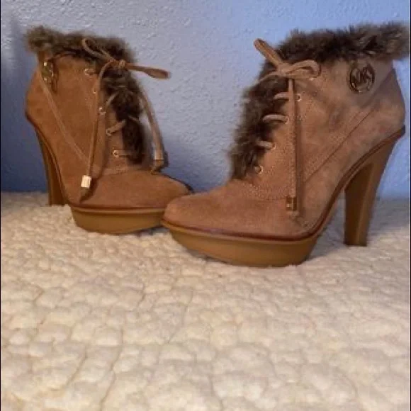 Michael Kors Shoes Michael Kors Women Carlie Suede Faux Fur